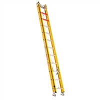 24' Fiberglass Extension Ladder 300lb w/ cable hook Bauer Ladder 3101