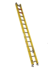 28' Fiberglass Extension Ladder 300 lb. Cable hook/pole grip standard Bauer Ladders 31128