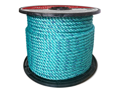 CWC Continental 402042 Blue Steal Rope 3/8" x 1200' TEAL W/DK BLUE TRACER