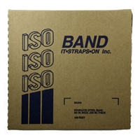 ISO BA205 201 Stainless Steel Black Coated Band. 5/8” x .030 x 100’