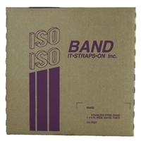 ISO BA432 201 Stainless Steel Black Coated Band. 1-1/4” x .044 x 100’