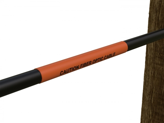 PLP 500510903 FIBERLIGN® Fiber Optic Cable Marker 8" Orange FO Cable Guard w/Printing