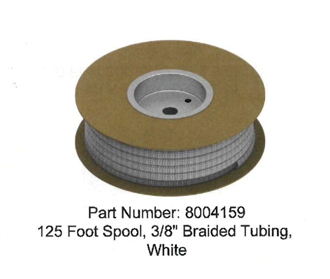 PLP 8004159 COYOTE ® 125' Spool of 3/8" Braided Expandable Sleeving, (White)