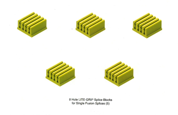 PLP LGSBS8-5 COYOTE Closure Splice Tray Accessories Splice Block Kit Yellow (5pk)