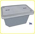 H-VAULT Martin 17 X 30 X 30 PC polymer concrete underground utility enclosure with cover.