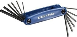 Klein 70573 Grip-It® Hex Key Set, 12-Key, SAE/Metric Sizes