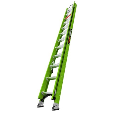 Little Giant 18328V  28' - ANSI Type IA - 300 lb Rated, Fiberglass Extension Ladder with Cable Hooks, CLAW and V-bar