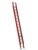 LOUISVILLE LADDER 32-FOOT FIBERGLASS EXTENSION LADDER, 300-POUND LOAD CAPACITY, W/CABLE HOOKS V-RUNG FE3232-E03