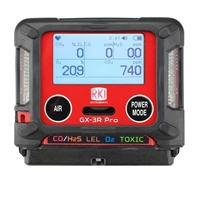 RKI GX-3R Pro 5 gas, LEL / O2 / combo H2S & CO / ppm CO2 with 100-240 VAC charger 72-PAA-C