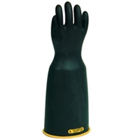 Salisbury ElectriFlex Insulating Rubber Gloves Class 2 16'' Bell Cuff Black Yellow Inside NG216BCYB
