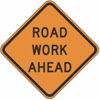 Road Work Ahead Construction Sign- 48" x 48" Non-Reflective Road Work Ahead Construction Sign- 48" x 48" Non-Reflective