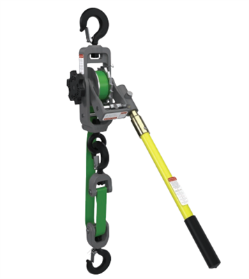 SLINGCO ZLH10524  1 -1/2 Ton Web- Strap Chain Hoist with Hot Stick Ring S