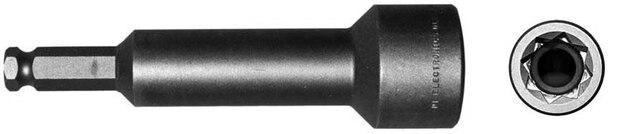 TELSTA T-907004F1 Lineman Impact Socket 1-1/8", 5/8" Hex Drv 3/4 Nut Runner