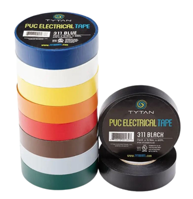 TYTAN Electrical Tape Colors 3/4" X 60FT