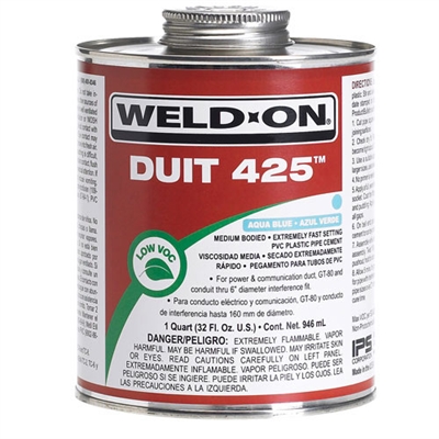 Weld-On® 12091 PVC Cement 1 Gallon Blue DUIT™ 425™